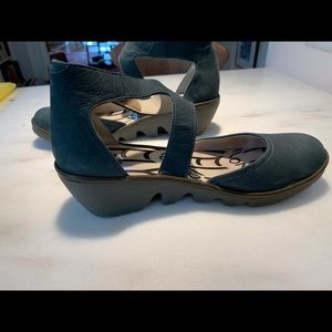 FLY London blue suede Piat shoes
